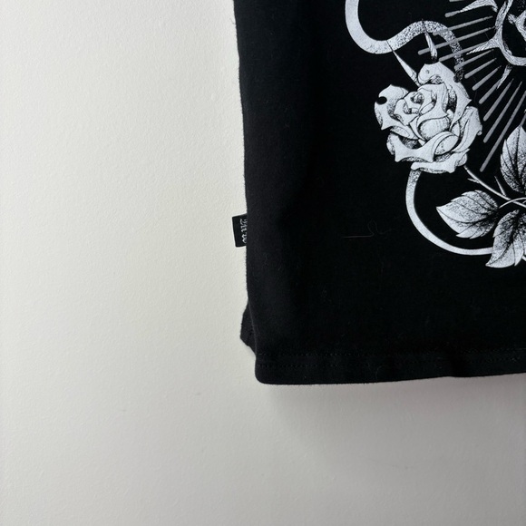 Mary Wyatt Tank Top Black Cropped Crop Goth - Picture 3 of 4